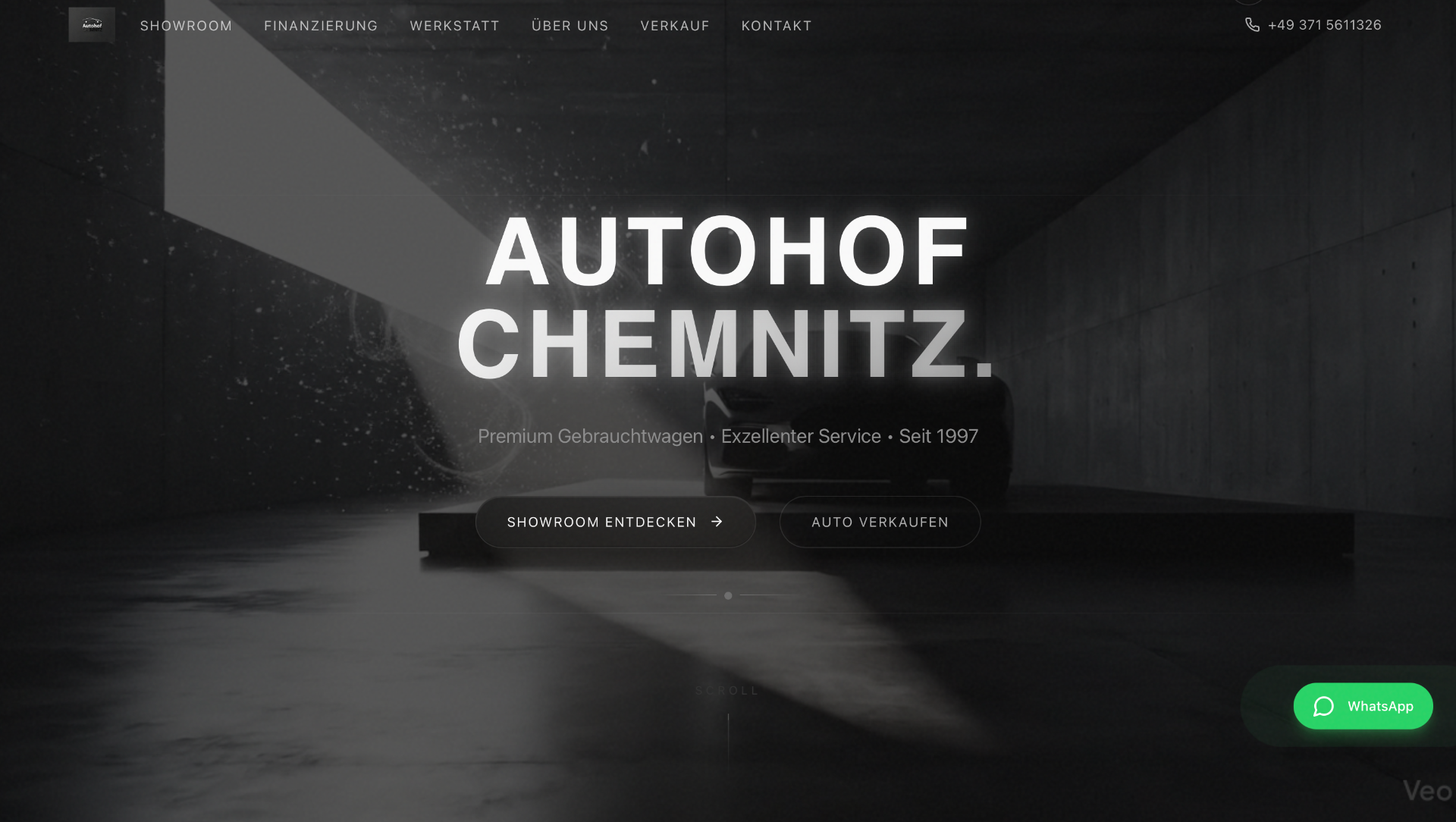 Webdesign Projekt Autohof Chemnitz – Autohandel Website erstellt von HNV Web Studio