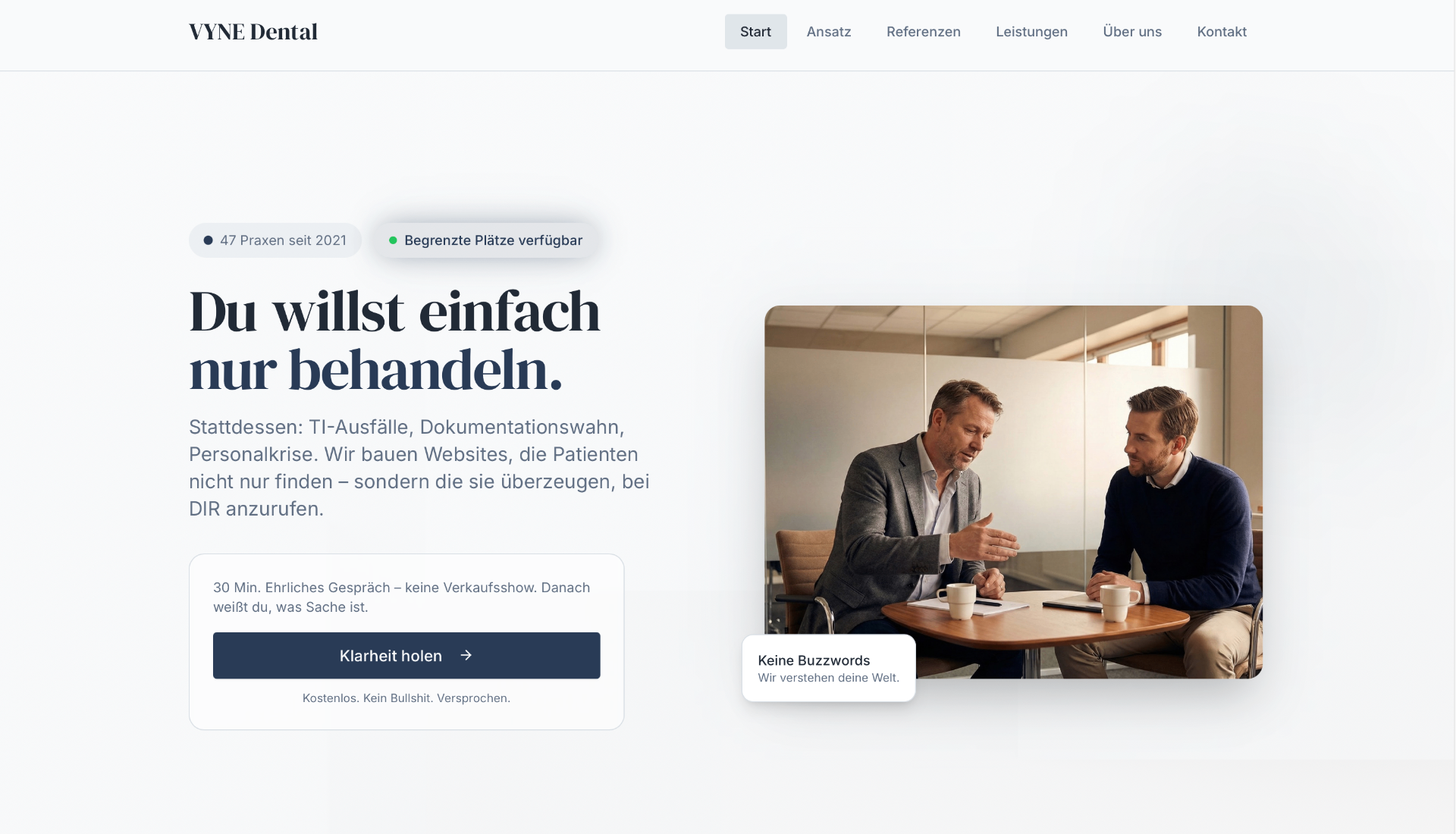 Mehr qualifizierte Anfragen statt unklarer Website-Besucher